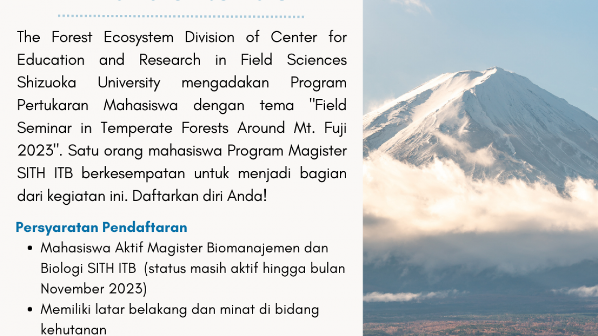Field Seminar in Temperate Forests Around Mt. Fuji 2023